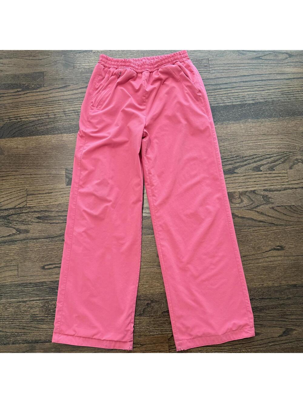 Athleta Girl Pink ~ Coral Wide Leg LIned Pants Size Large ~ 12